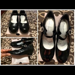 Girls Christie & Jill black dress shoes